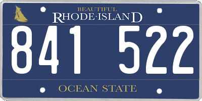 RI license plate 841522