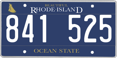 RI license plate 841525