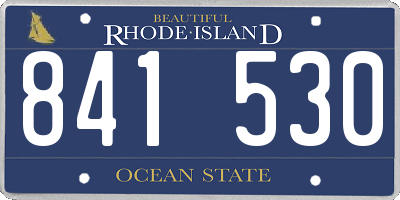 RI license plate 841530