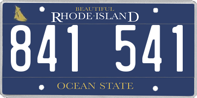 RI license plate 841541