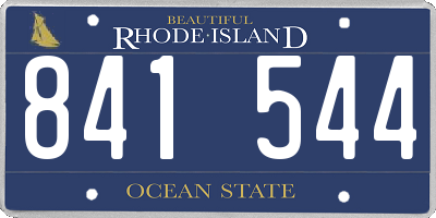 RI license plate 841544