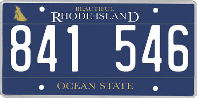 RI license plate 841546