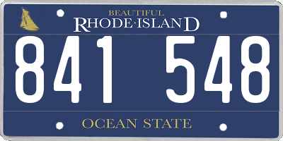 RI license plate 841548
