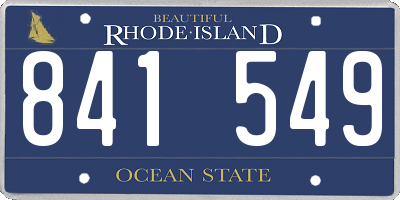 RI license plate 841549