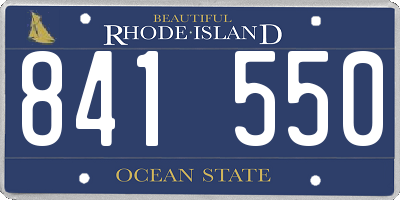 RI license plate 841550