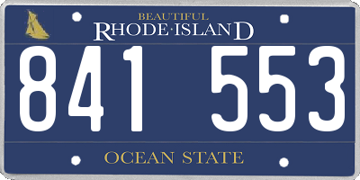 RI license plate 841553