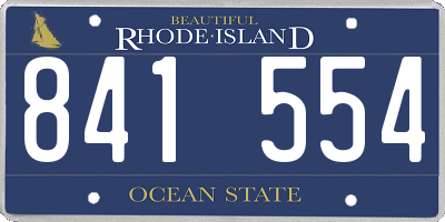 RI license plate 841554