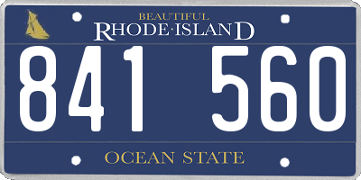 RI license plate 841560