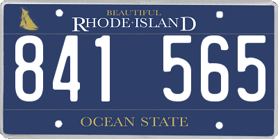 RI license plate 841565