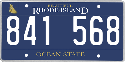 RI license plate 841568