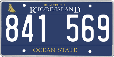 RI license plate 841569