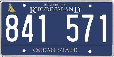 RI license plate 841571