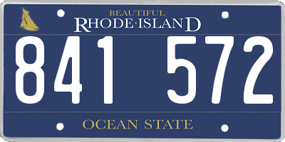 RI license plate 841572
