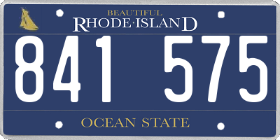RI license plate 841575