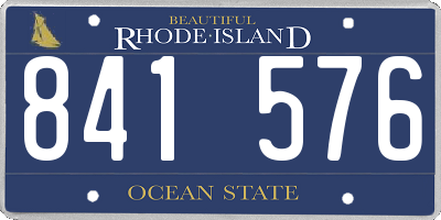 RI license plate 841576