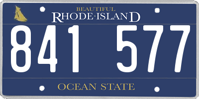 RI license plate 841577