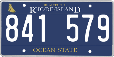 RI license plate 841579