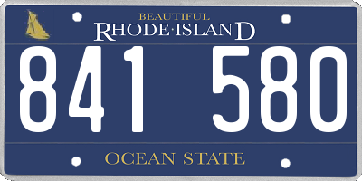 RI license plate 841580