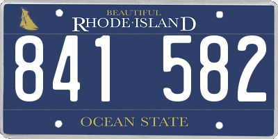 RI license plate 841582