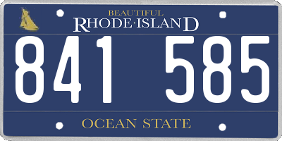 RI license plate 841585