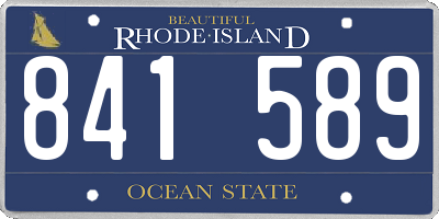 RI license plate 841589