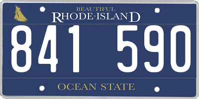 RI license plate 841590