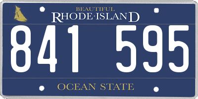 RI license plate 841595