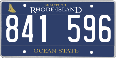 RI license plate 841596