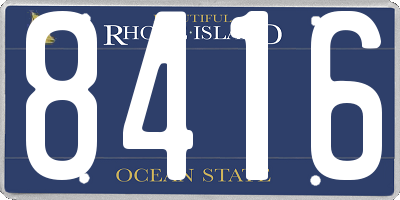 RI license plate 8416