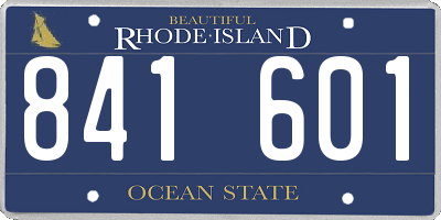 RI license plate 841601