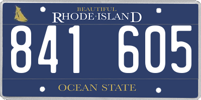 RI license plate 841605