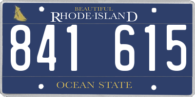 RI license plate 841615