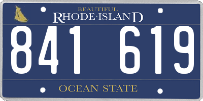 RI license plate 841619