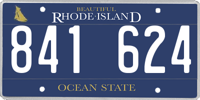 RI license plate 841624