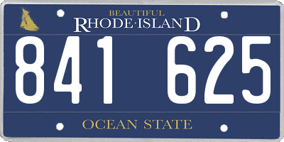 RI license plate 841625