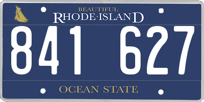 RI license plate 841627
