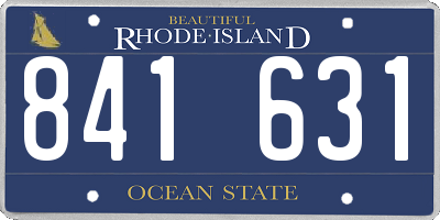 RI license plate 841631