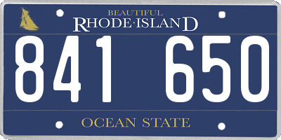RI license plate 841650