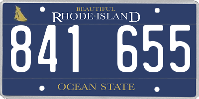 RI license plate 841655