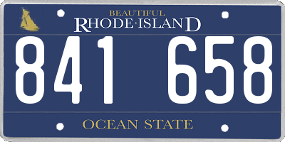 RI license plate 841658