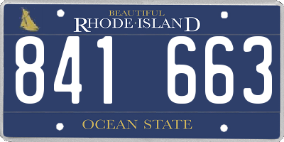 RI license plate 841663
