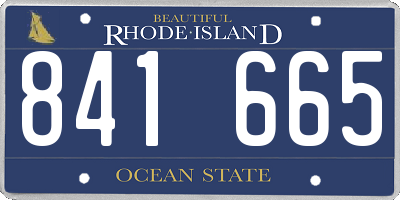 RI license plate 841665