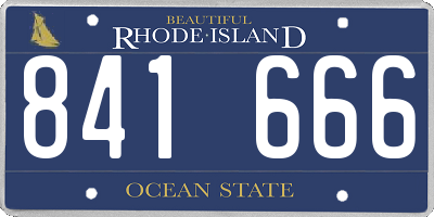 RI license plate 841666