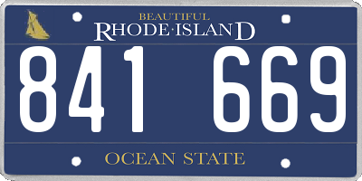 RI license plate 841669