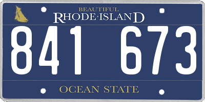 RI license plate 841673