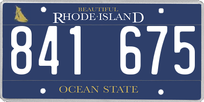 RI license plate 841675