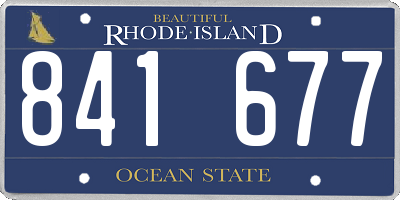 RI license plate 841677