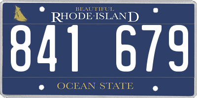 RI license plate 841679