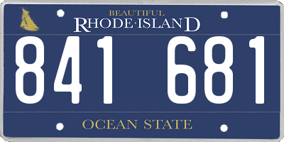 RI license plate 841681
