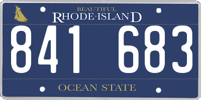 RI license plate 841683